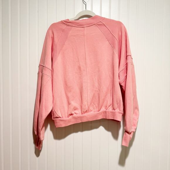 Anthropologie Daily Practice Pink Zip Up Sweatshirt Size Small - Picture 7 of 7